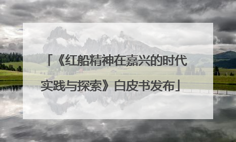 《红船精神在嘉兴的时代实践与探索》白皮书发布