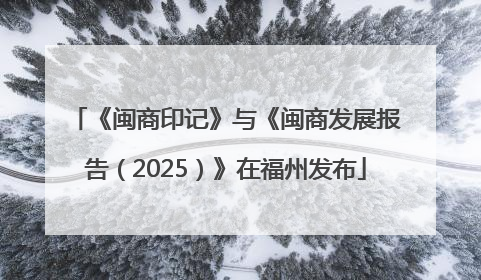《闽商印记》与《闽商发展报告（2025）》在福州发布