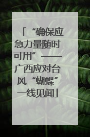 “确保应急力量随时可用”——广西应对台风“蝴蝶”一线见闻