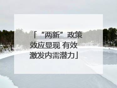 “两新”政策效应显现 有效激发内需潜力