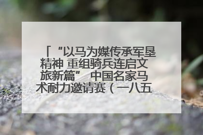 “以马为媒传承军垦精神 重组骑兵连启文旅新篇” 中国名家马术耐力邀请赛（一八五团站）暨重启骑兵连活动正式启动