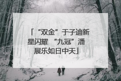“双金”于子迪新星闪耀 “九冠”潘展乐如日中天