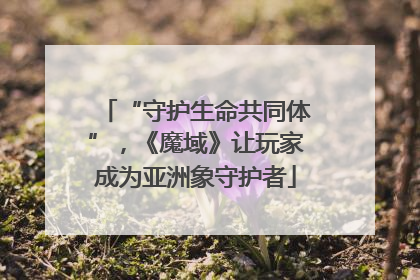 “守护生命共同体”，《魔域》让玩家成为亚洲象守护者