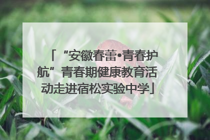 “安徽春蕾•青春护航”青春期健康教育活动走进宿松实验中学