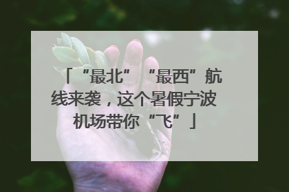 “最北”“最西”航线来袭，这个暑假宁波机场带你“飞”