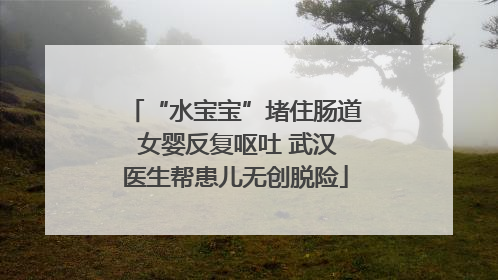 “水宝宝”堵住肠道 女婴反复呕吐 武汉医生帮患儿无创脱险