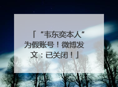 “韦东奕本人”为假账号！微博发文：已关闭！
