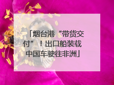 烟台港“带货交付”！出口船装载中国车驶往非洲