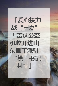 爱心接力战“三夏”！雷沃公益机收开进山东重工派驻“第一书记村”