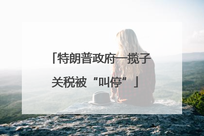 特朗普政府一揽子关税被“叫停”