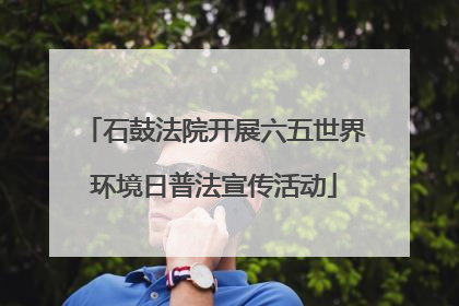 石鼓法院开展六五世界环境日普法宣传活动