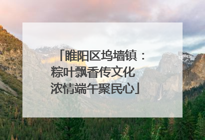 睢阳区坞墙镇：粽叶飘香传文化 浓情端午聚民心
