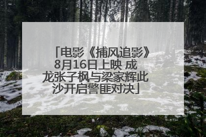 电影《捕风追影》8月16日上映 成龙张子枫与梁家辉此沙开启警匪对决