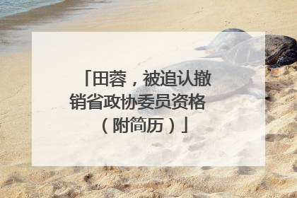 田蓉，被追认撤销省政协委员资格（附简历）