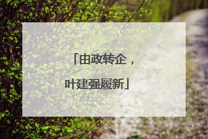 由政转企，叶建强履新