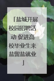 盐城开展校园招聘活动 促进高校毕业生来盐留盐就业