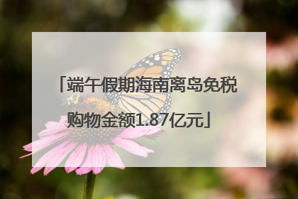 端午假期海南离岛免税购物金额1.87亿元