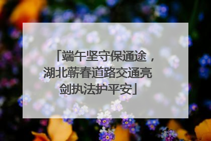 端午坚守保通途，湖北蕲春道路交通亮剑执法护平安