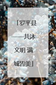 罗平县——共沐文明 满城皆美