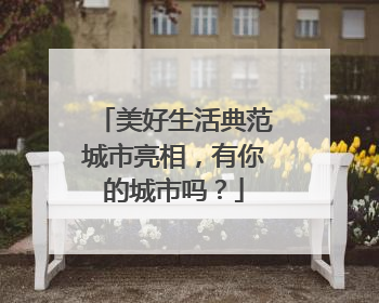 美好生活典范城市亮相，有你的城市吗？