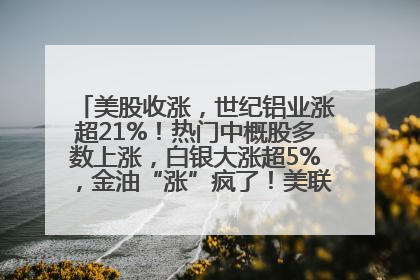 美股收涨，世纪铝业涨超21%！热门中概股多数上涨，白银大涨超5%，金油“涨”疯了！美联储官员最新表态