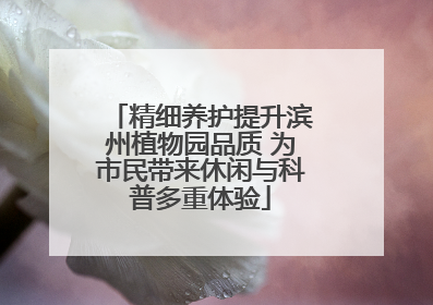 精细养护提升滨州植物园品质 为市民带来休闲与科普多重体验