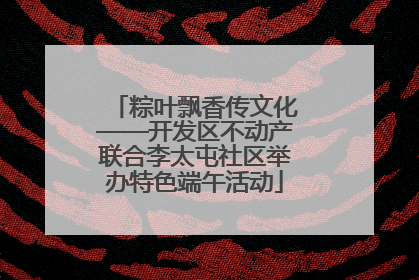 粽叶飘香传文化——开发区不动产联合李太屯社区举办特色端午活动