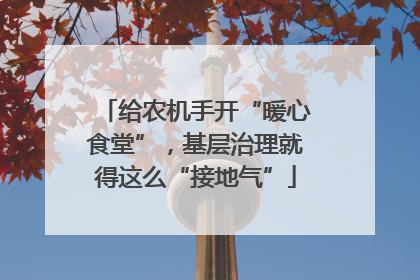给农机手开“暖心食堂”，基层治理就得这么“接地气”