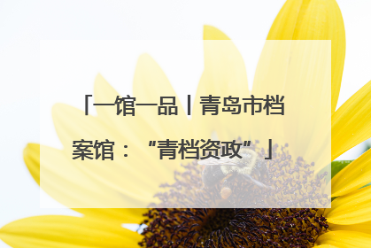 一馆一品丨青岛市档案馆：“青档资政”