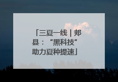 三夏一线｜郏县：“黑科技”助力夏种提速