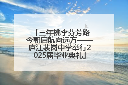 三年桃李芬芳路 今朝启航向远方——庐江裴岗中学举行2025届毕业典礼