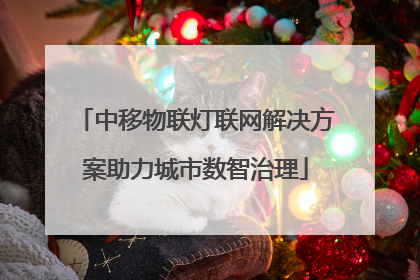 中移物联灯联网解决方案助力城市数智治理