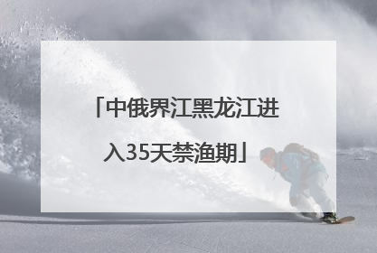 中俄界江黑龙江进入35天禁渔期