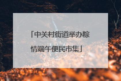 中关村街道举办粽情端午便民市集