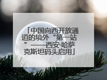 中国向西开放通道的境外“第一站”——西安·哈萨克斯坦码头启用