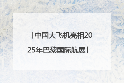 中国大飞机亮相2025年巴黎国际航展