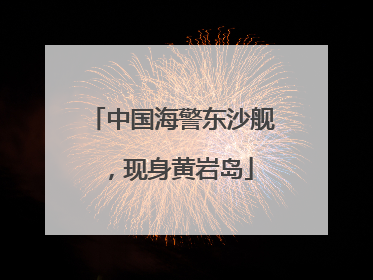 中国海警东沙舰，现身黄岩岛