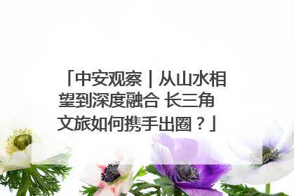 中安观察｜从山水相望到深度融合 长三角文旅如何携手出圈？