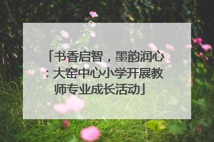 书香启智，墨韵润心：大窑中心小学开展教师专业成长活动