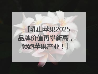 乳山苹果2025品牌价值再攀新高，领跑苹果产业！