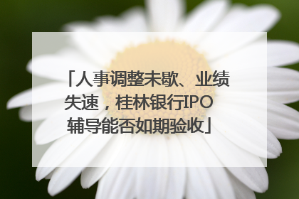 人事调整未歇、业绩失速，桂林银行IPO辅导能否如期验收