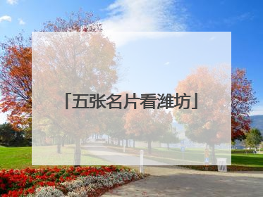 五张名片看潍坊