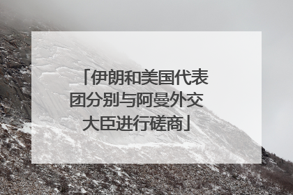 伊朗和美国代表团分别与阿曼外交大臣进行磋商