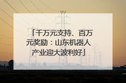 千万元支持、百万元奖励：山东机器人产业迎大波利好