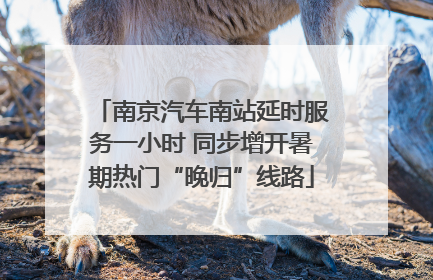 南京汽车南站延时服务一小时 同步增开暑期热门“晚归”线路