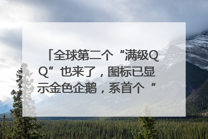 全球第二个“满级QQ”也来了，图标已显示金色企鹅，系首个“满级QQ”的小号