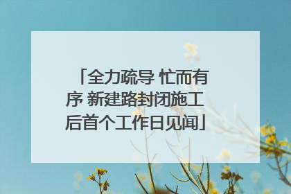 全力疏导 忙而有序 新建路封闭施工后首个工作日见闻