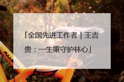 全国先进工作者｜王吉贵：一生秉守护林心