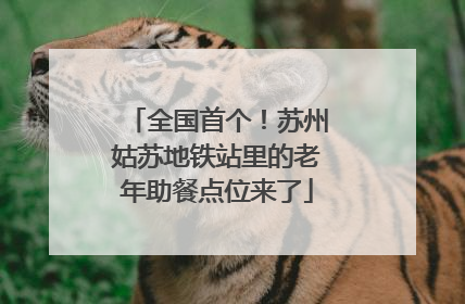 全国首个！苏州姑苏地铁站里的老年助餐点位来了
