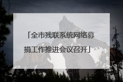 全市残联系统网络募捐工作推进会议召开